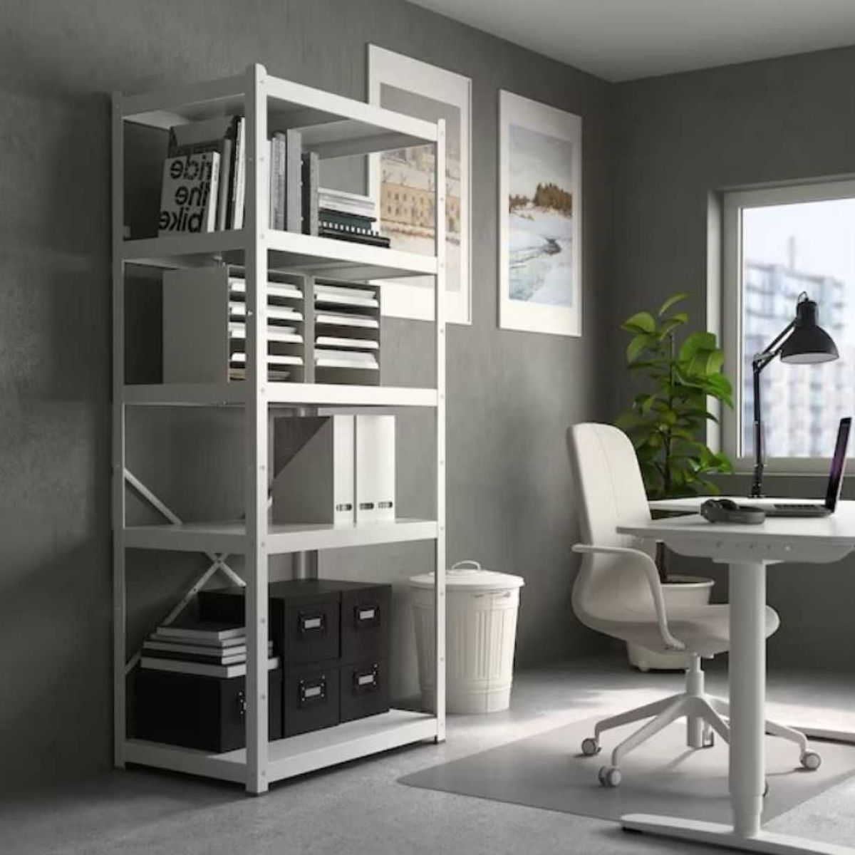 VENTITAS HOME - Estante Gerencial Industrial Maldini Ventitas Home Blanco