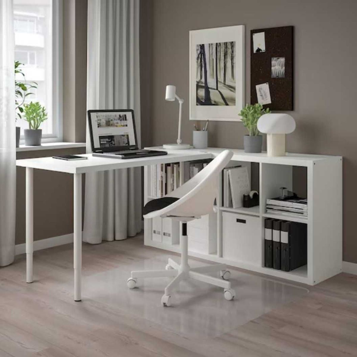 VENTITAS HOME - Escritorio con Librero Campden Ventitas Home Blanco