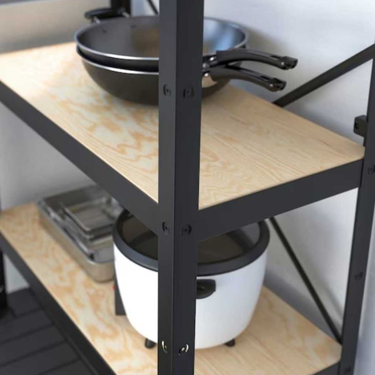 VENTITAS HOME - Estante Industrial Kolina Ventitas Home Manzano y Negro