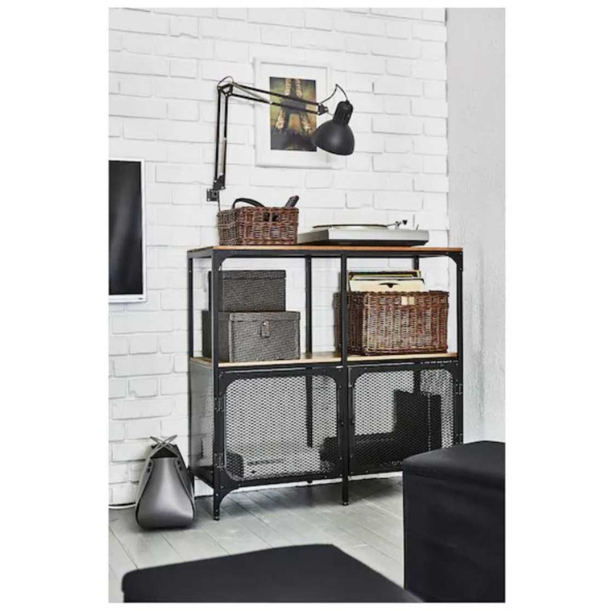 VENTITAS HOME - Librero Industrial San Felipe Ventitas Home Duna y Negro