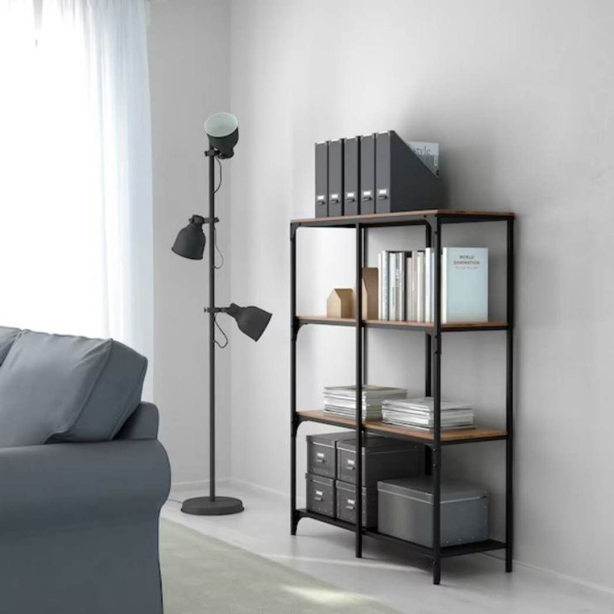 VENTITAS HOME - Estante Industrial  Medellín Ventitas Home Caramelo y Negro