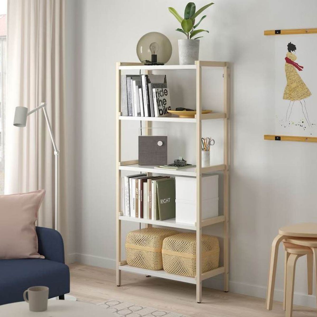 VENTITAS HOME - Estante Industrial Monserrate Ventitas Home Blanco y Crema