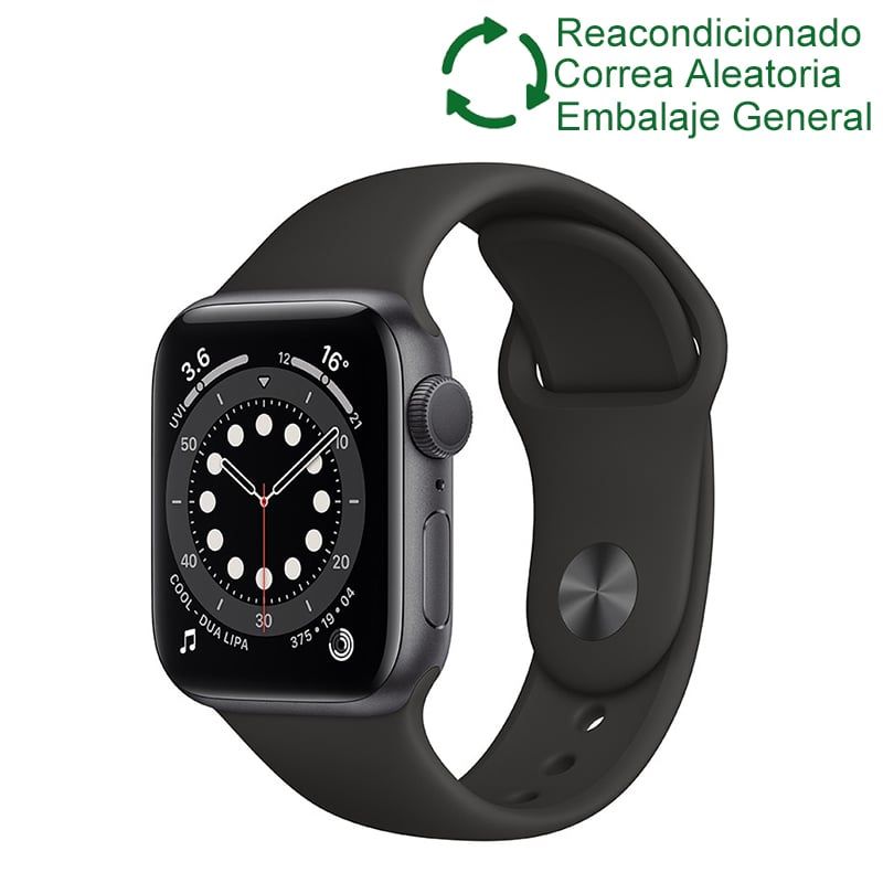 APPLE - Apple watch series 6 A2294(44mm,GPS)-Negro reacondicionado SemiNuevo