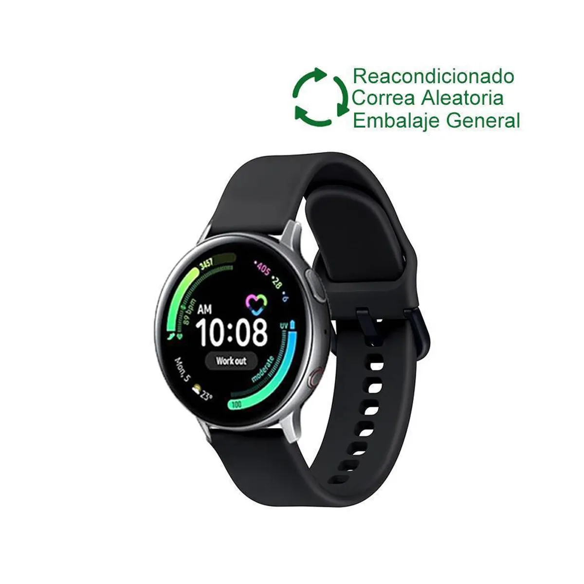 SAMSUNG - Samsung Galaxy Watch Active2 40mm BT Plata Reacondicionado SemiNuevo
