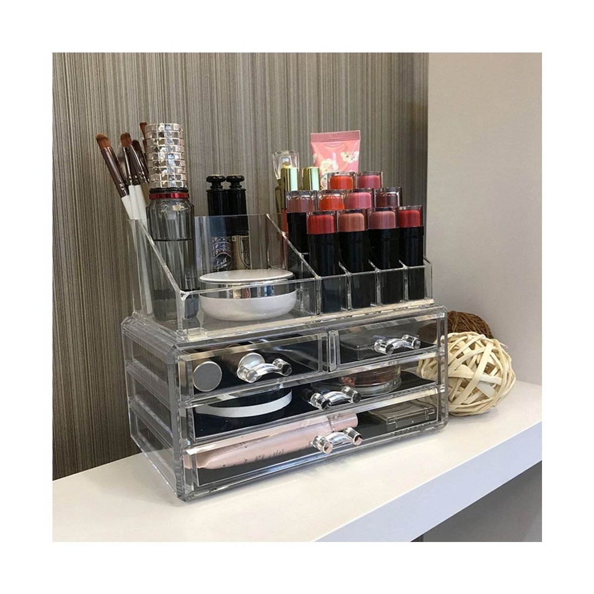 GRETAIL - Organizador De Cosméticos Maquillaje Joyas 4 Cajones Acrílico