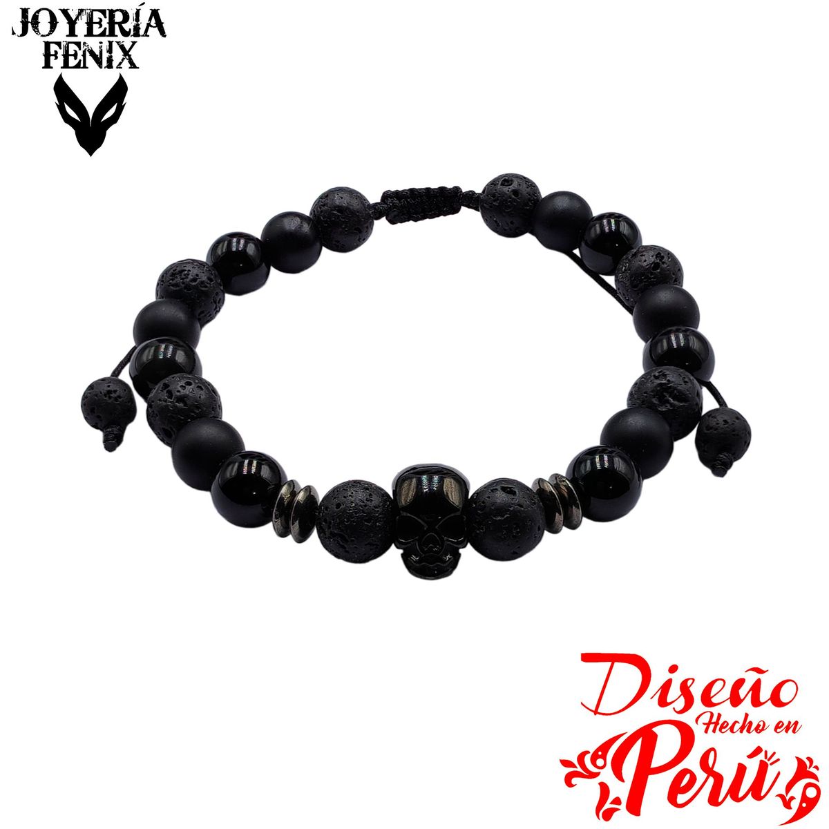 GENERICO - Pulsera Cráneo Black - Joyería Fenix