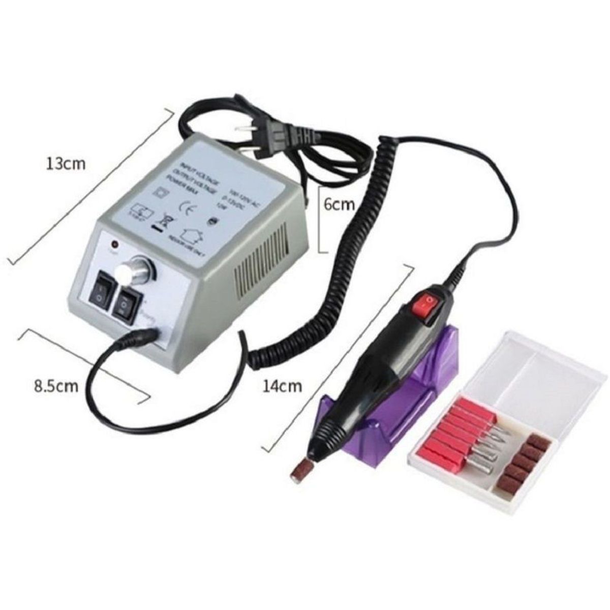 GENERICO - Máquina Eléctrica para Manicure  Pedicure y Pulidor de Uñas