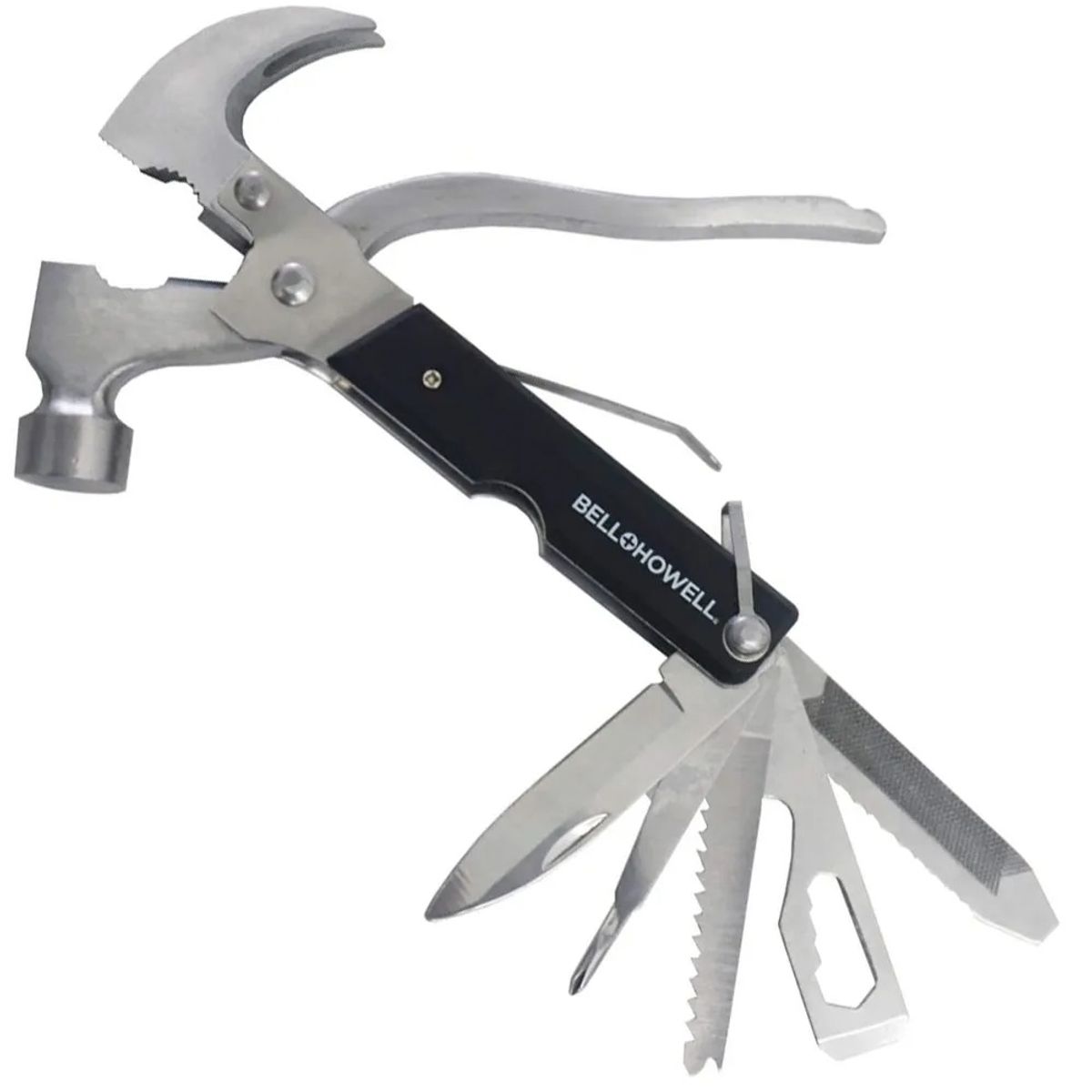 OEM - Martillo Multifunción 18 en 1 Acero Serrucho Cuchillo Desarmador