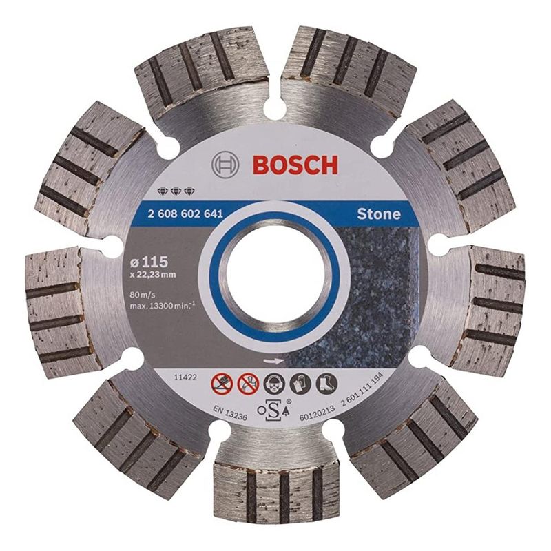 BOSCH - Disco Diamantado de Corte 4 1/2" para Piedra Bosch 2608.602.641-000