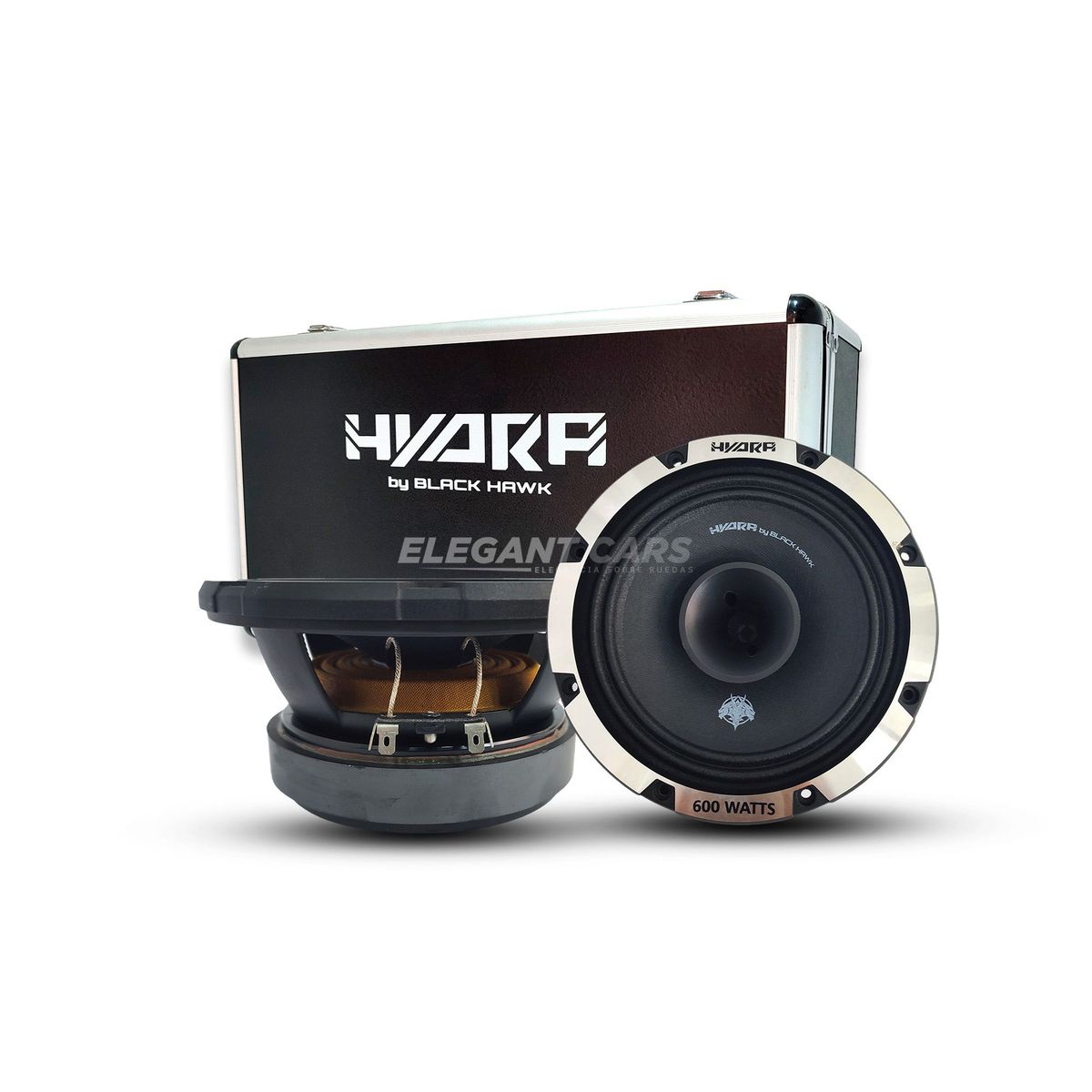 BLACK HAWK - Parlante Medio Rango Driver Hyara 600w Edición Especial