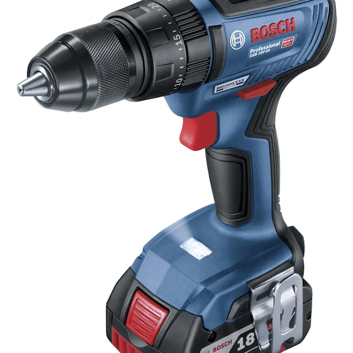 BOSCH - Taladro Percutor 1/2" 18V Brushless Inc 1 Bat + Carg Bosch GSB 18V-50