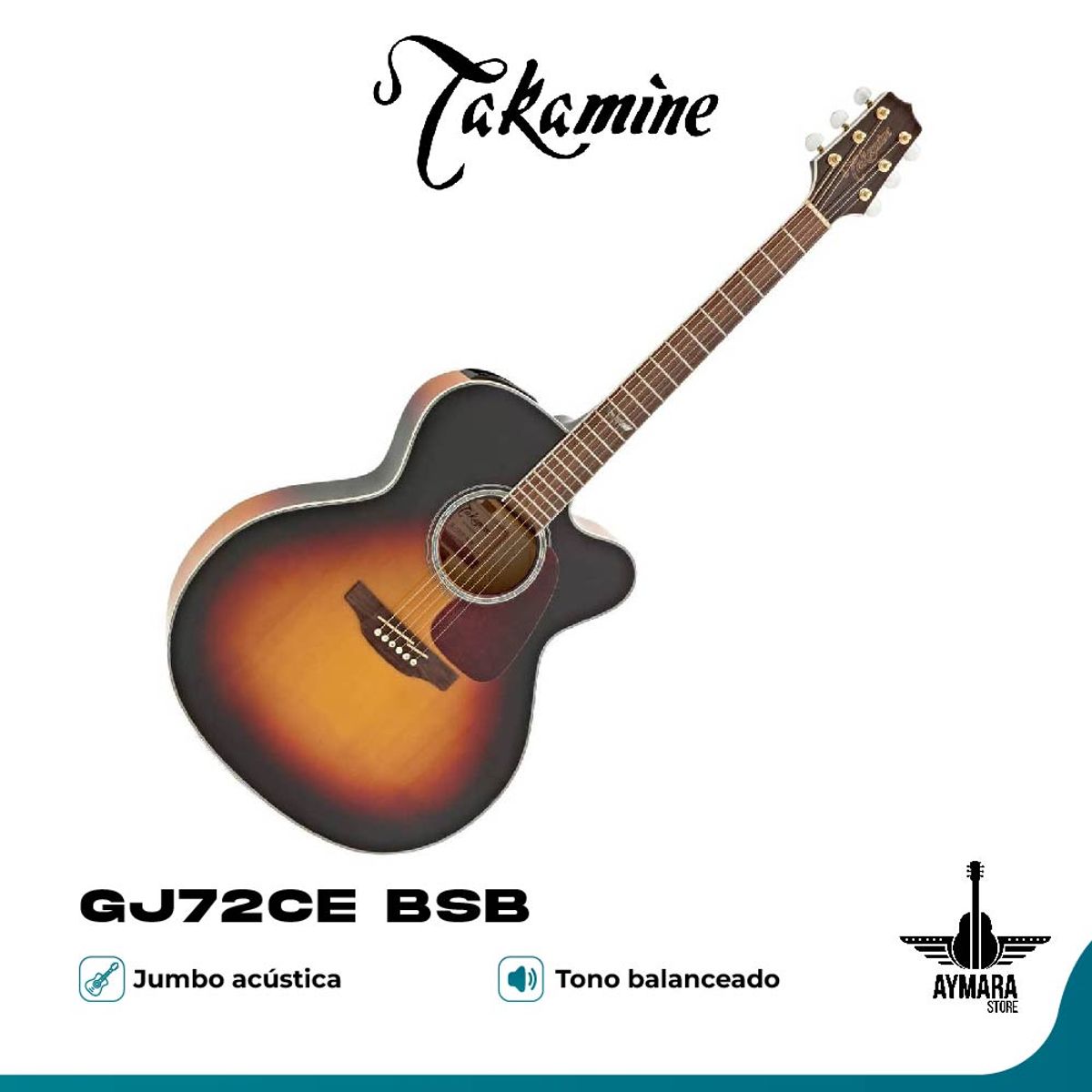 TAKAMINE - TAKAMINE GJ72CE BSB GUITARRA ELECTROACUSTICA METAL