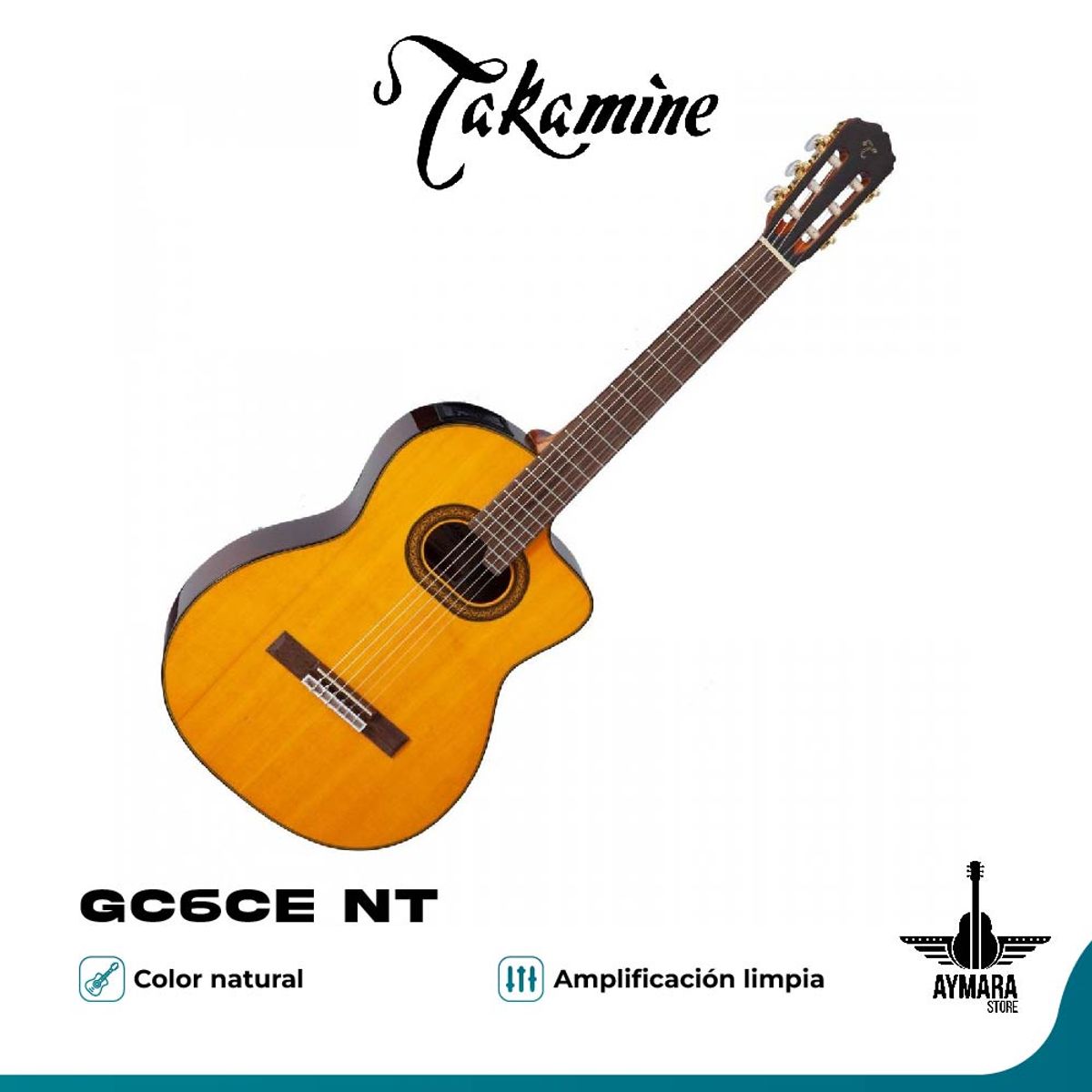 TAKAMINE - TAKAMINE GC6CE NT GUITARRA ELECTROACUSTICA NYLON