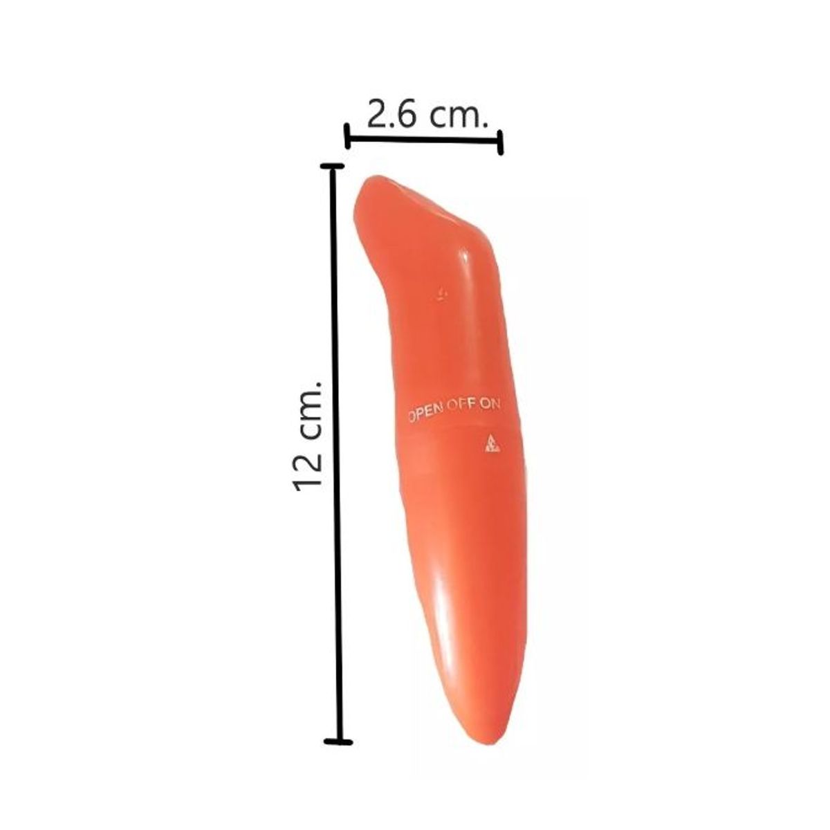 GENERICO - Potent vibrador de 12cm de plástico naranja