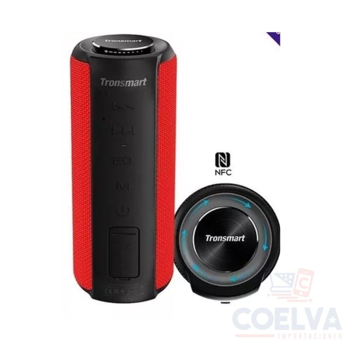 TRONSMART - Tronsmart T6 Plus Altavoz Bluetooth Portátil Ipx6 - Rojo