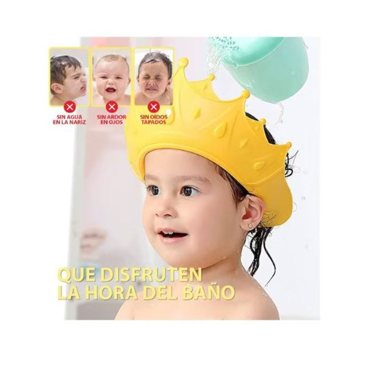 GENERICO - Gorro protector de baño - ducha para bebe