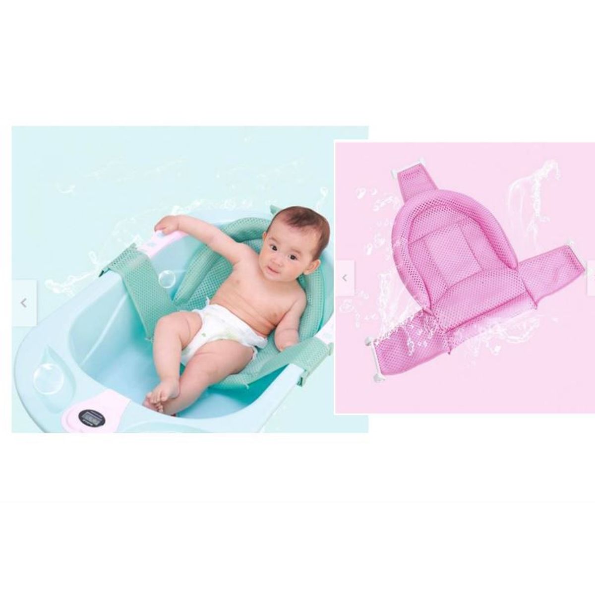 GENERICO - Malla de baño para bañera de bebe - hamaca soporte ROSADO