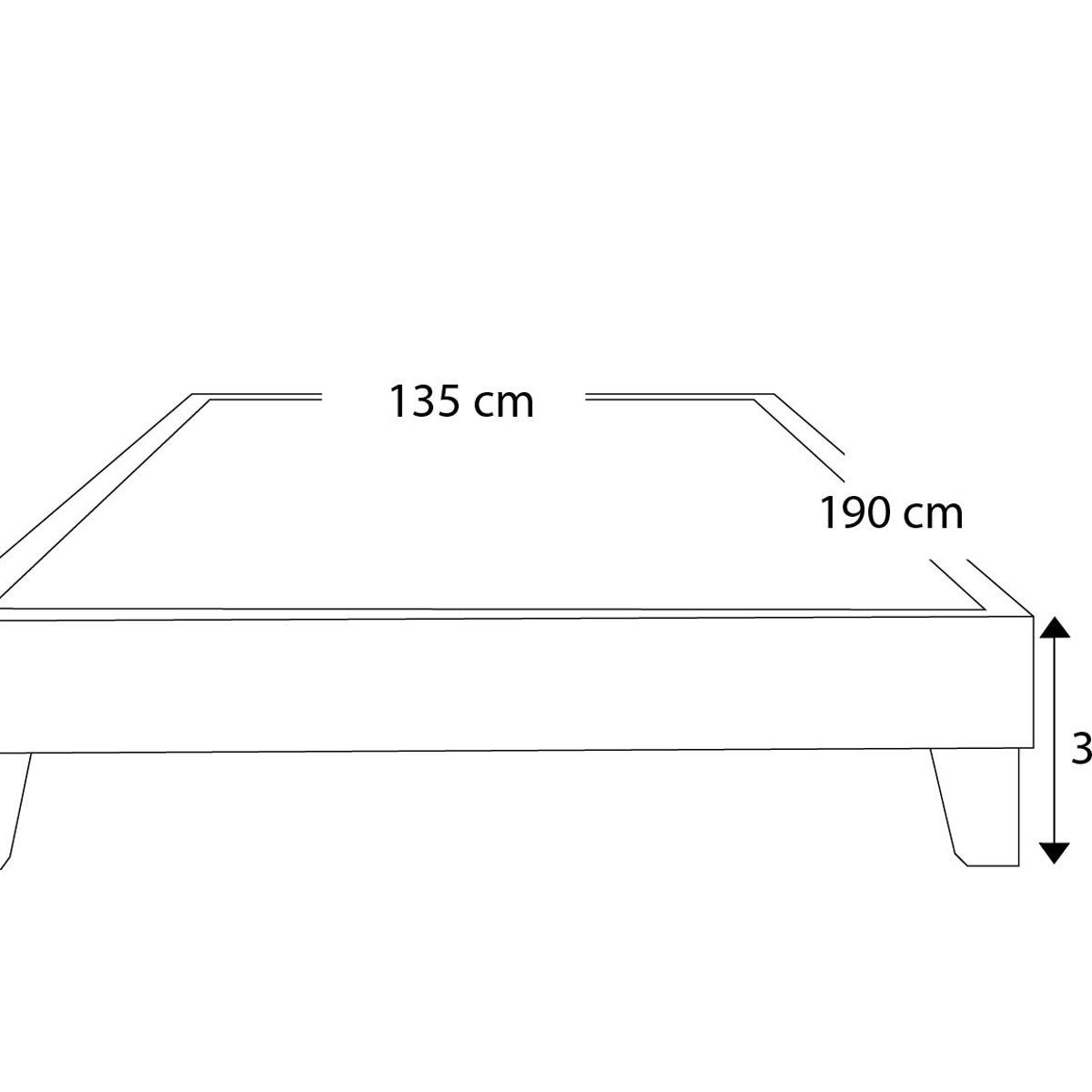 BARAKA HOME - Base De Cama Europea Carintia 2 Plz - Chocolate Oscuro
