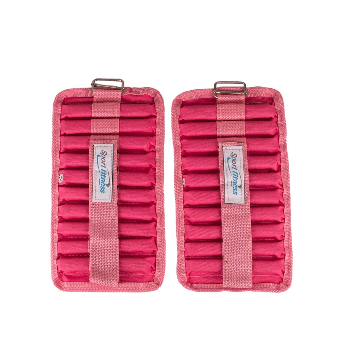 SPORT FITNESS - Tobillera ajustable con peso metal rosado - 2kg