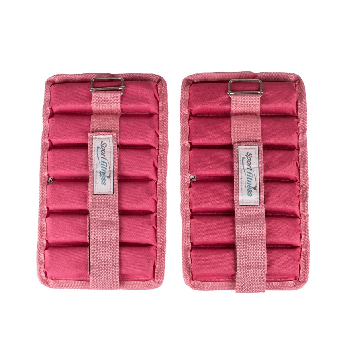SPORT FITNESS - Tobillera ajustable con peso metal rosado - 4kg