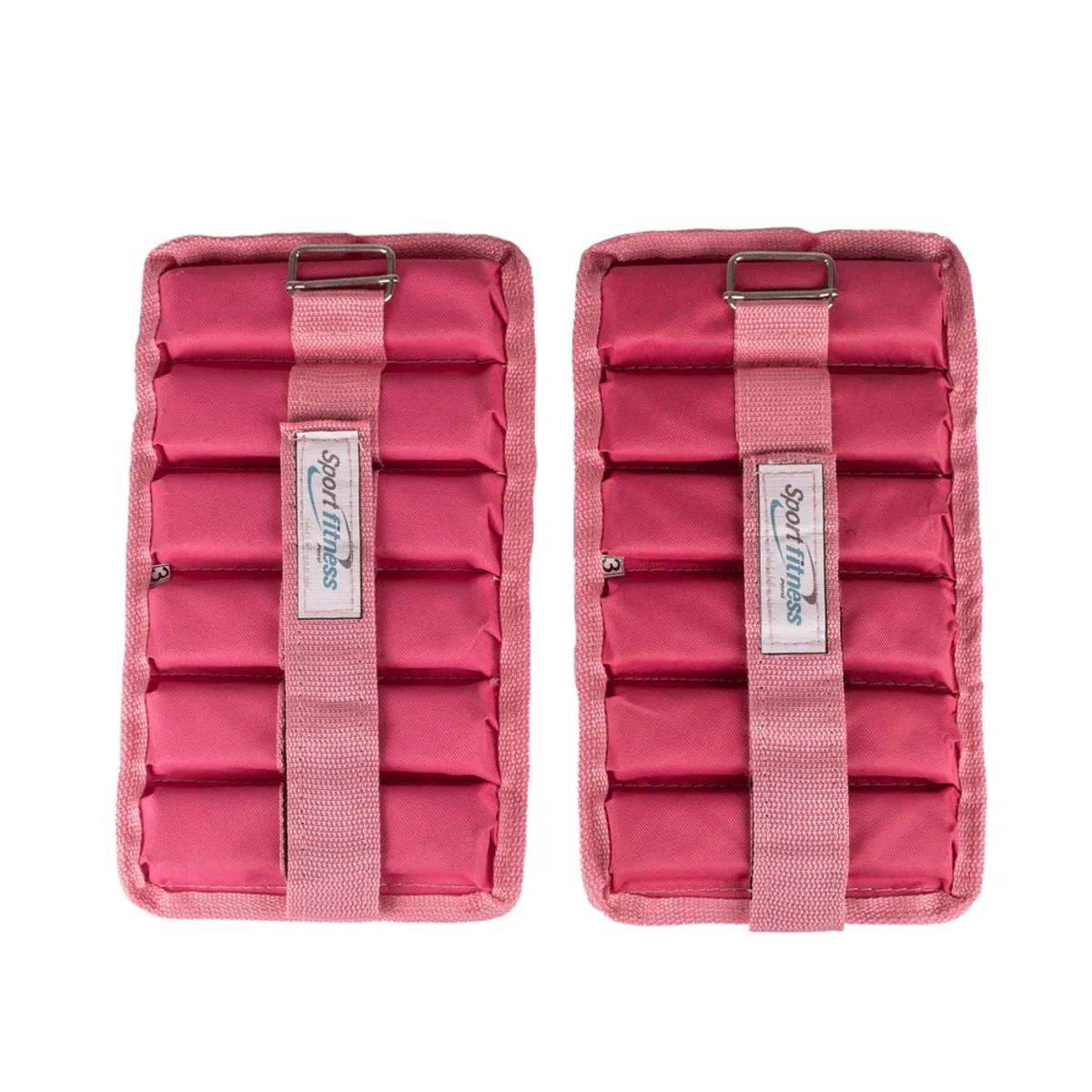 SPORT FITNESS - Tobillera ajustable con peso metal rosado - 4kg