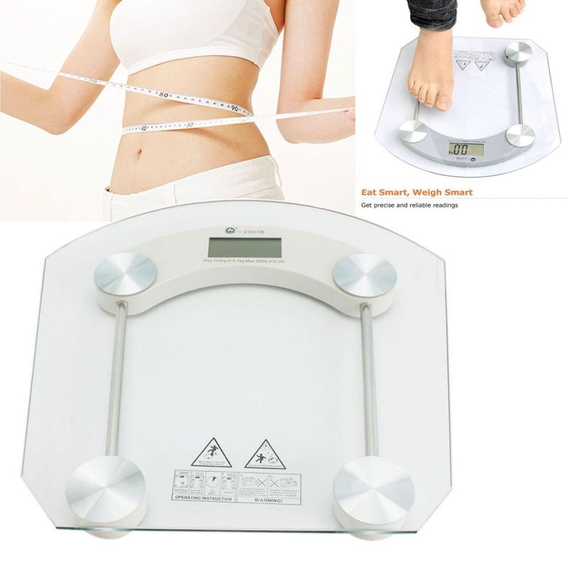 OEM - Bascula Balanza Digital de Baño Bascula Vidrio Templado