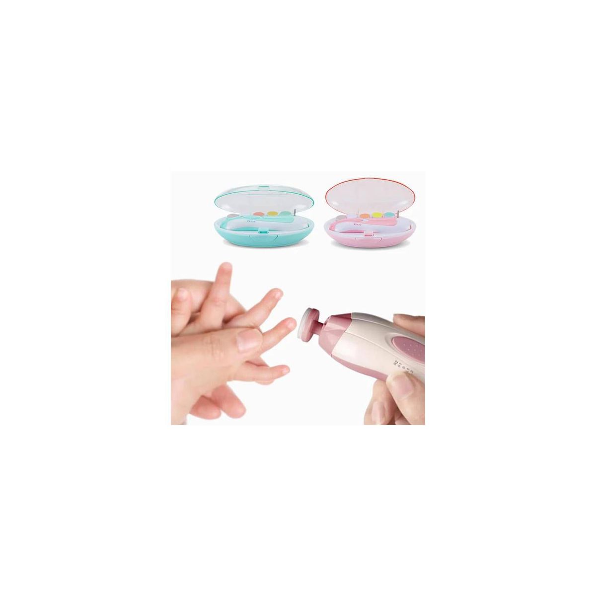 GENERICO - Set de Pulidor de Unas de Bebes Set de Manicura Celeste