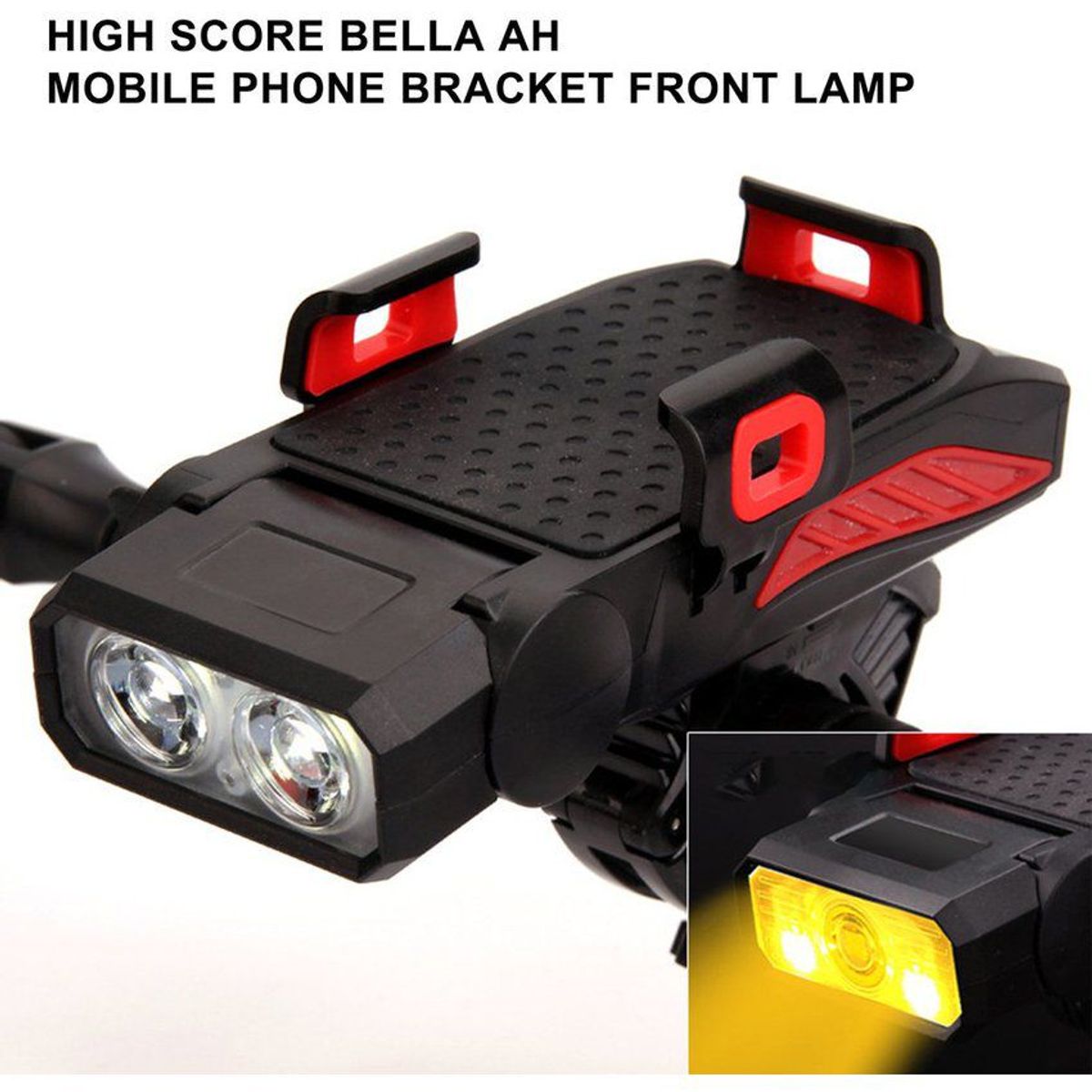 SEISA - Linterna  led timbre bocina power bank para bicicleta 4 en 1