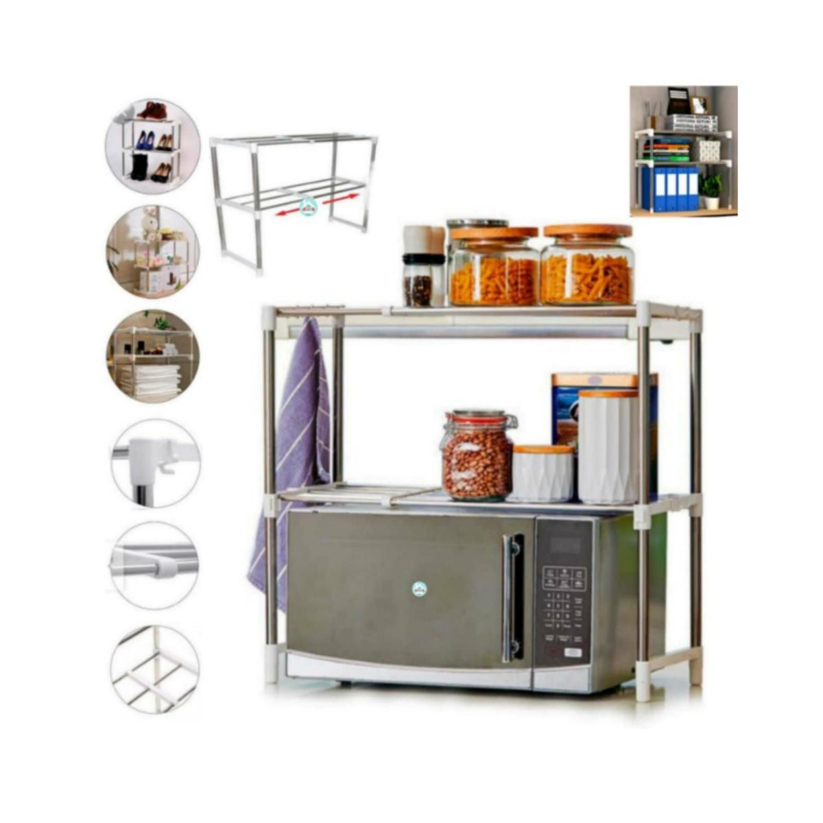 GENERICO - Estante Expandible Dos Niveles Para Microondas