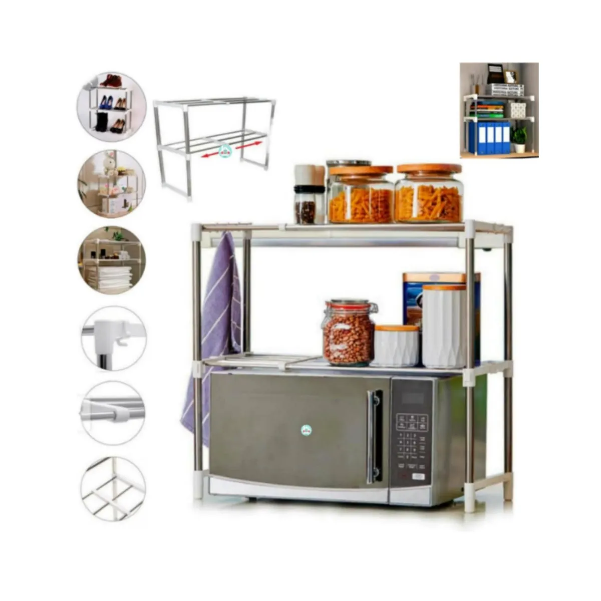 GENERICO - Estante Expandible Dos Niveles Para Microondas