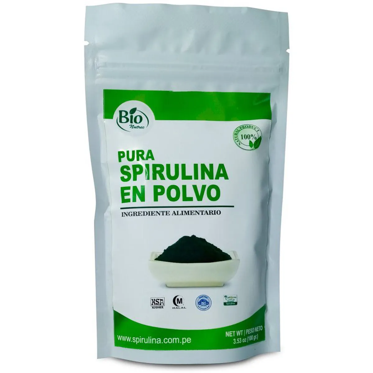 BIONUTREC - SPIRULINA EN POLVO 100 GR. LIBERADOR CELULAS MADRE - Bionutrec
