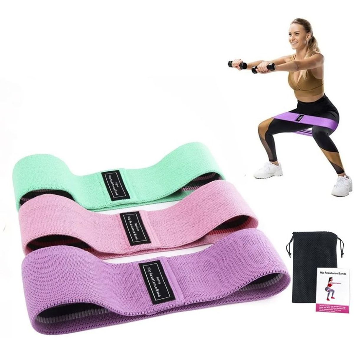 RUNNING SPORT PERU - Bandas Ligas de Alta Resistencia - Tela Piernas Ejercicio