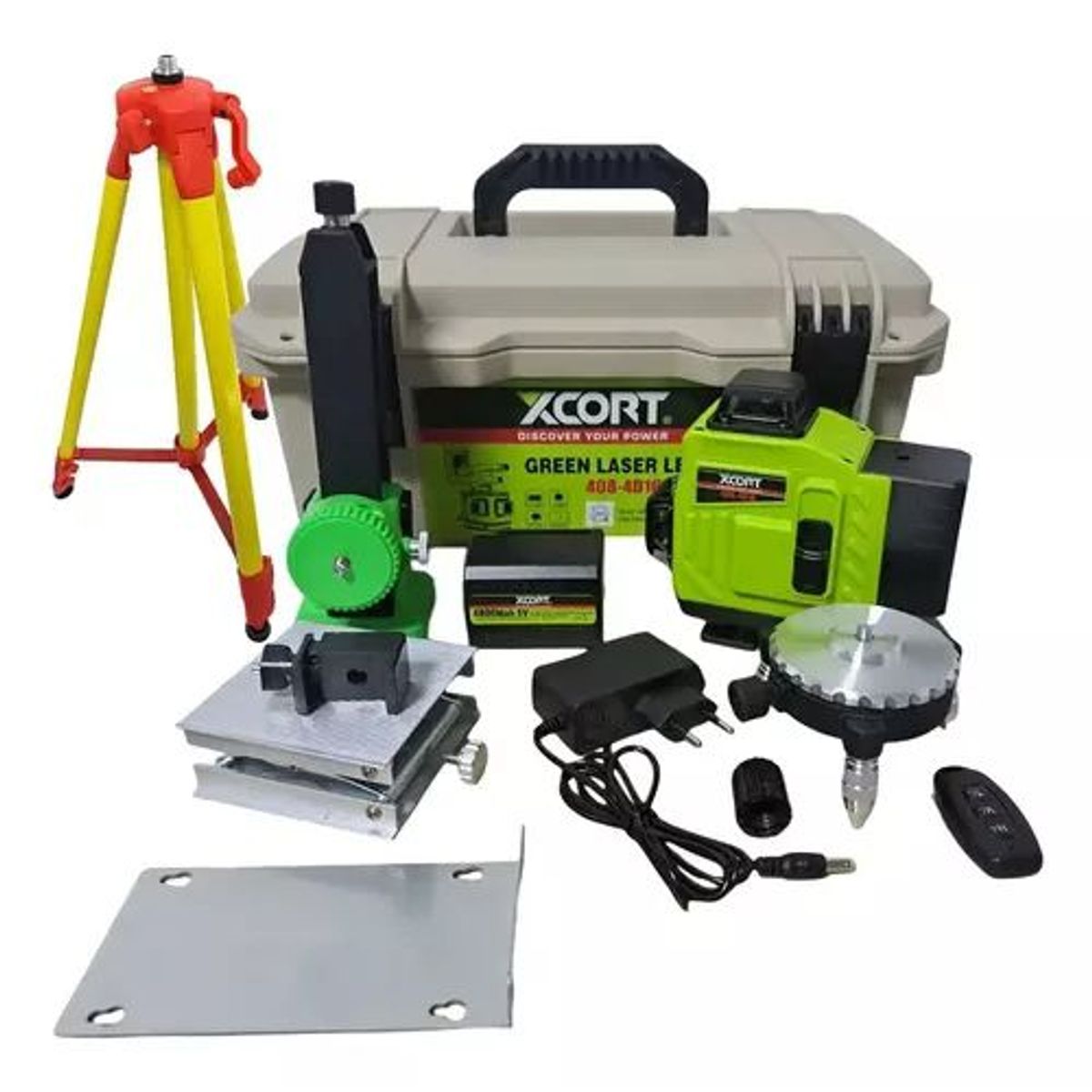 XCORT - Nivel Láser Verde 4D de 16 Líneas Autonivelante XCORT 408-4D16