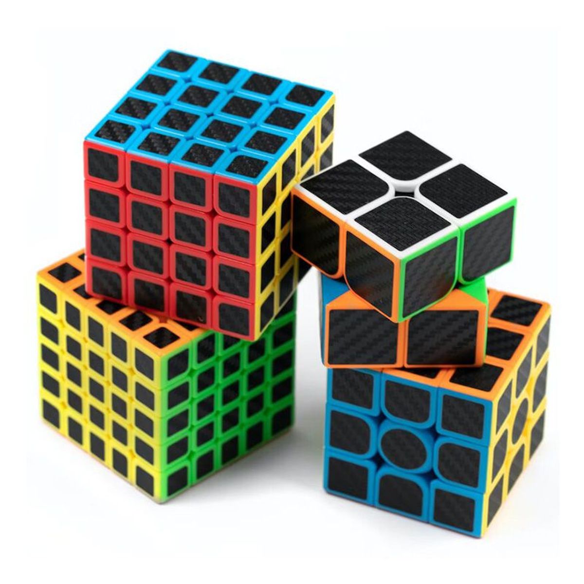 MOYU - Caja de Cubos Rubik Carbón Moyu - Set 4 Piezas