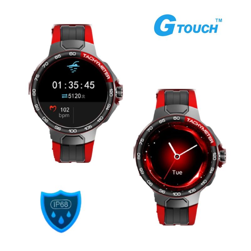 GTOUCH - Smartwatch GTouch IP68 Color Rojo