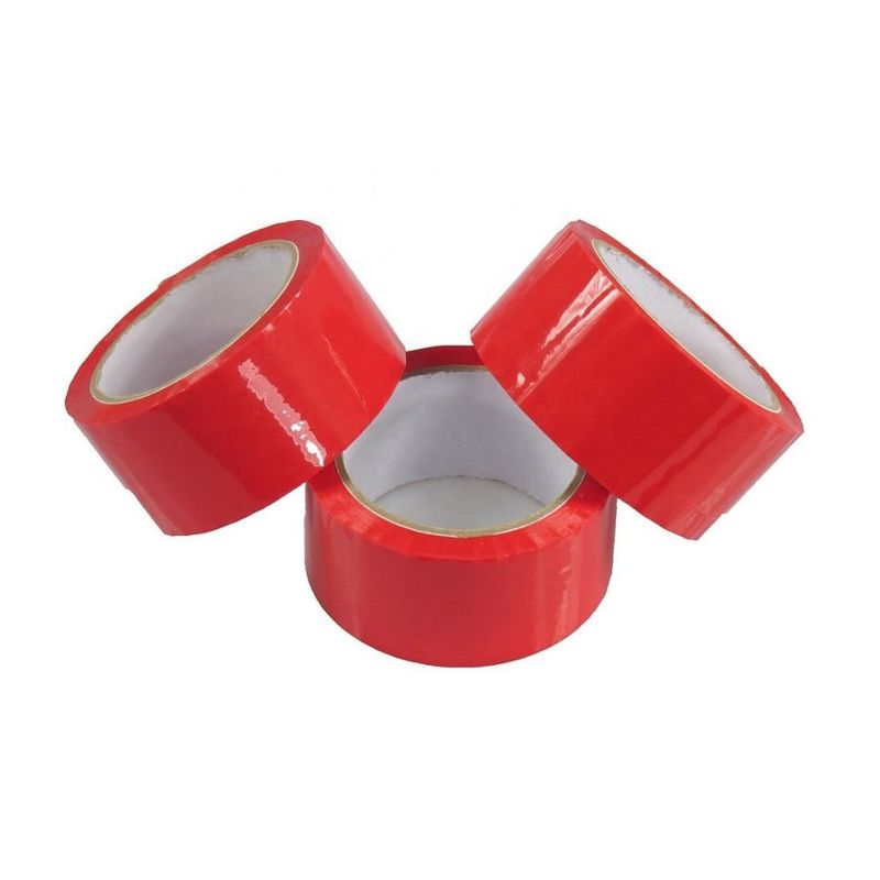 GENERICO - Cinta de embalaje de colores 200 Yardas Fucsia - Pack 3