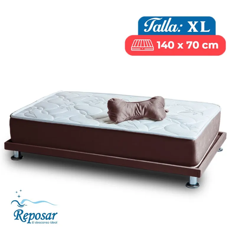 REPOSAR EL DESCANSO IDEAL - Cama Mascota PREMIUM duo XL color Marron My Pet