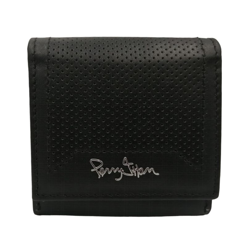 PERRY JHAN - Monedero De Correa Para Hombre de Cuero Negro 1010 - Perry Jhan