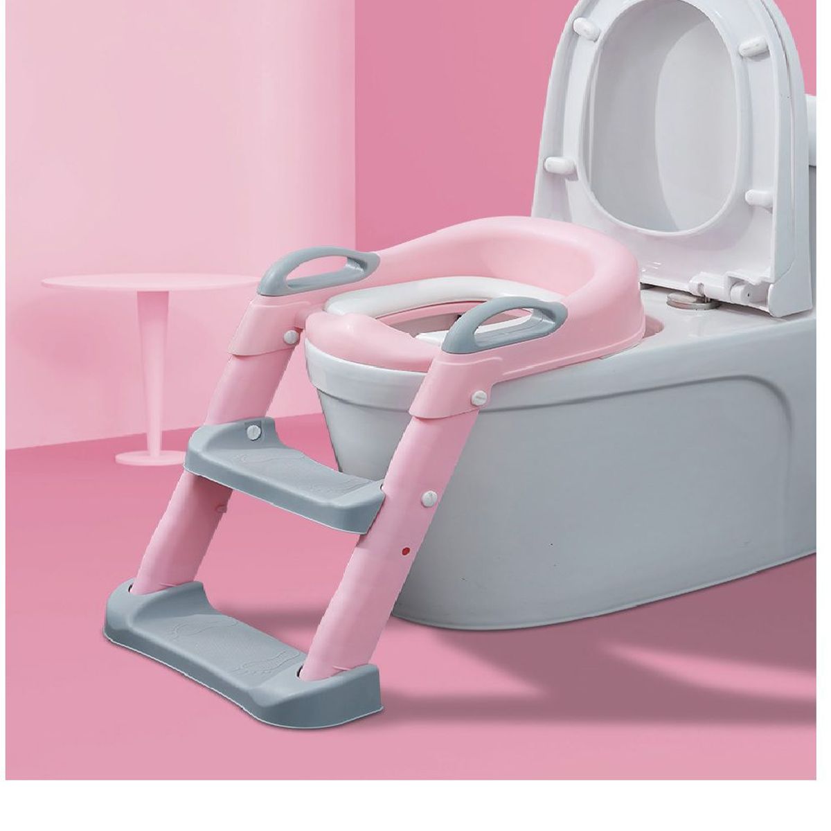 GENERICO - Asiento de Innodoro con Escalera  para Niños Plegable