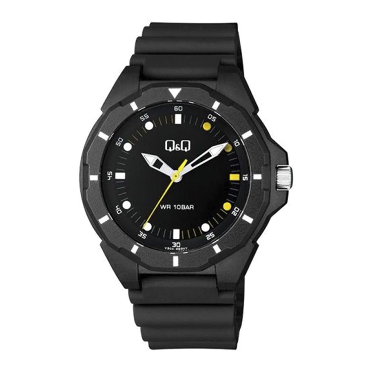 Q AND Q - Reloj QQ Analógico Hombre Deportivo Acuatico - Negro Am