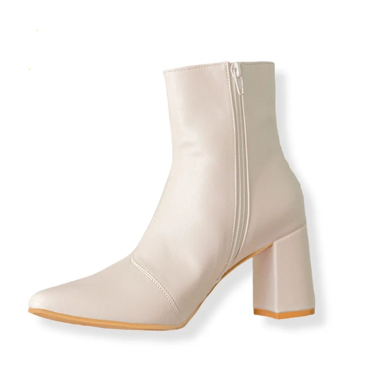 LB LIBBY CALZADOS Y ACCESORIOS - BOTINES  DE VESTIR MARCA LIBBY COLOR HUESO TACO 7