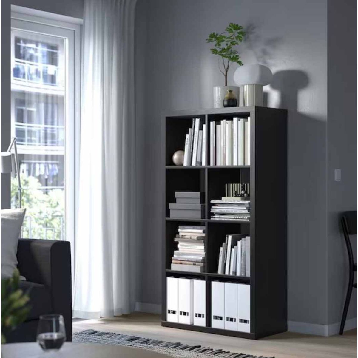 VENTITAS HOME - Librero Moderno Wisam Ventitas Home Negro