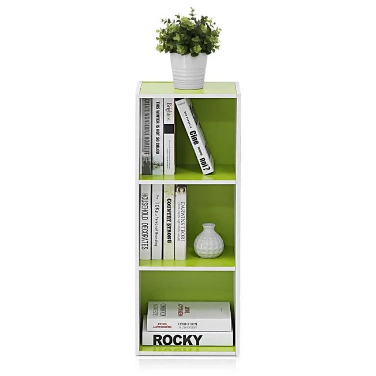 VENTITAS HOME - Librero Organizador Kofi Ventitas Home Verde y Blanco