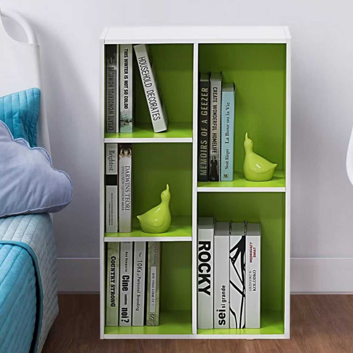 VENTITAS HOME - Librero Organizador Leona Ventitas Home Blanco y Verde