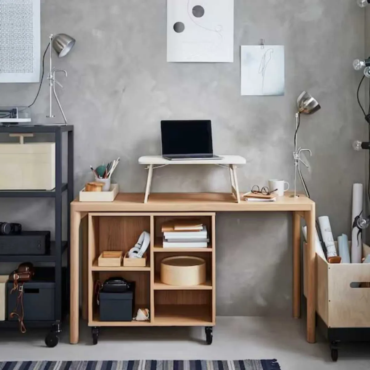 VENTITAS HOME - Librero Multifunción con Ruedas Max Ventitas Home Manzano