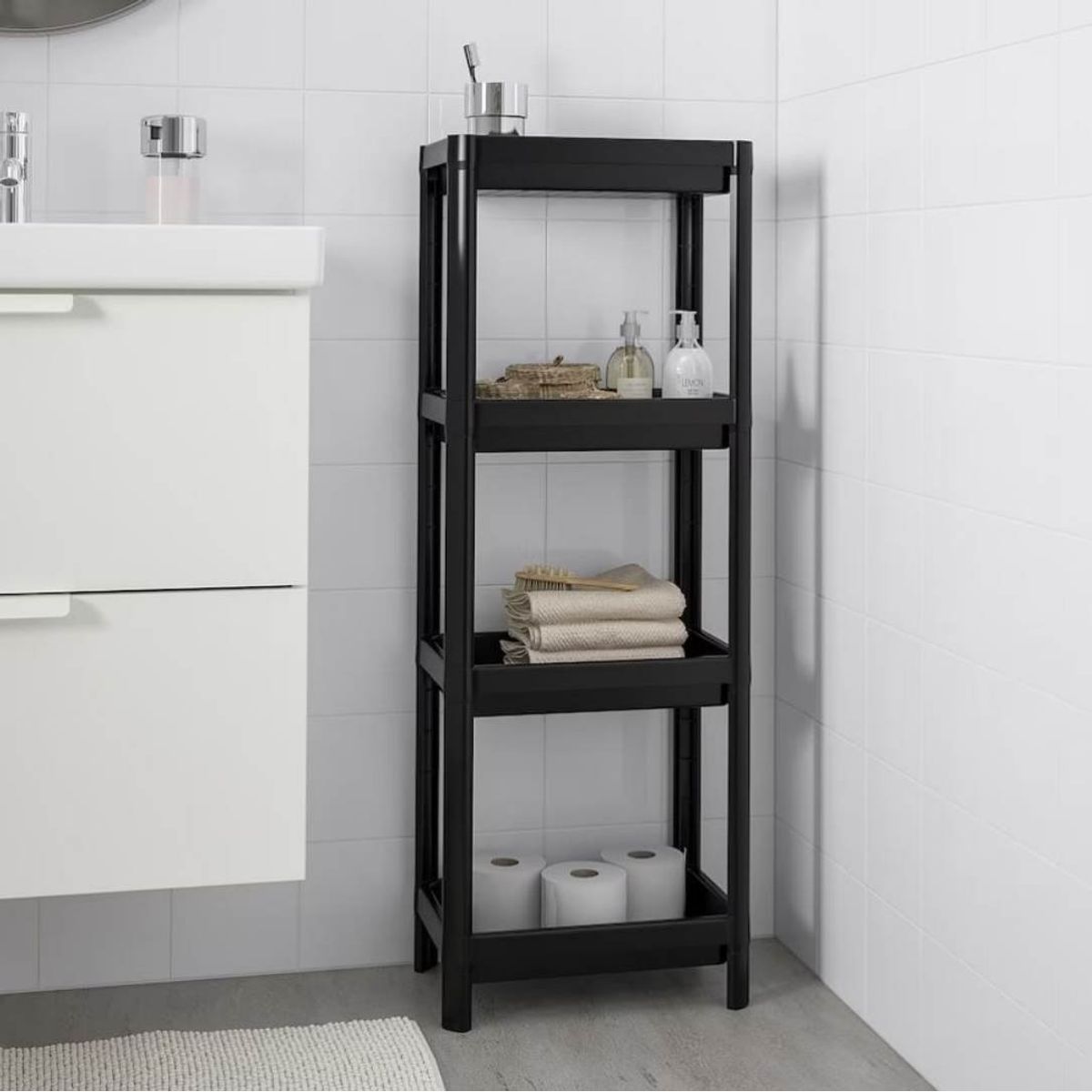 VENTITAS HOME - Estante Industrial para Baño Macarena Ventitas Home Negro