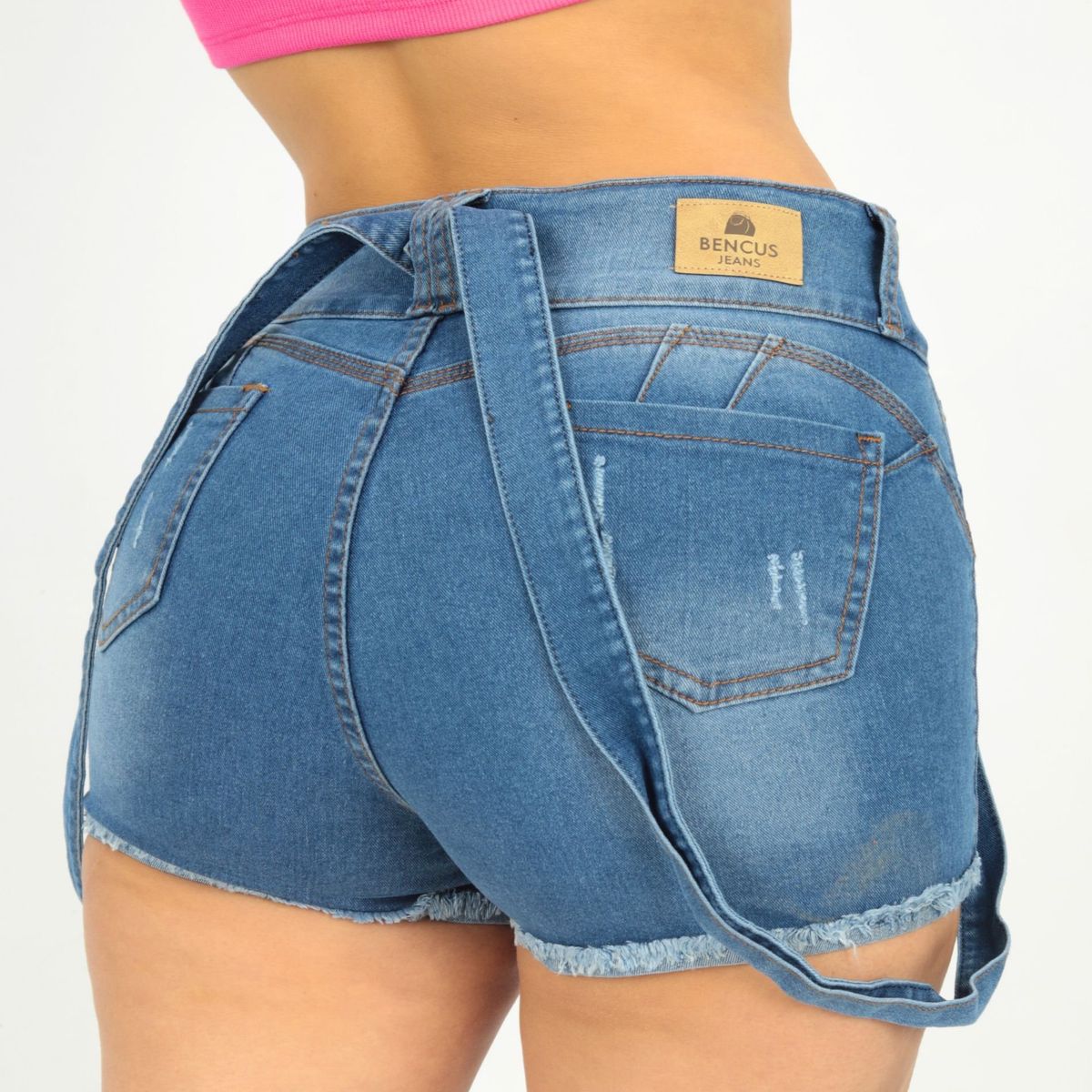 BENCUS JEANS - Mini Falda Short Jeans Tirantes Columbus