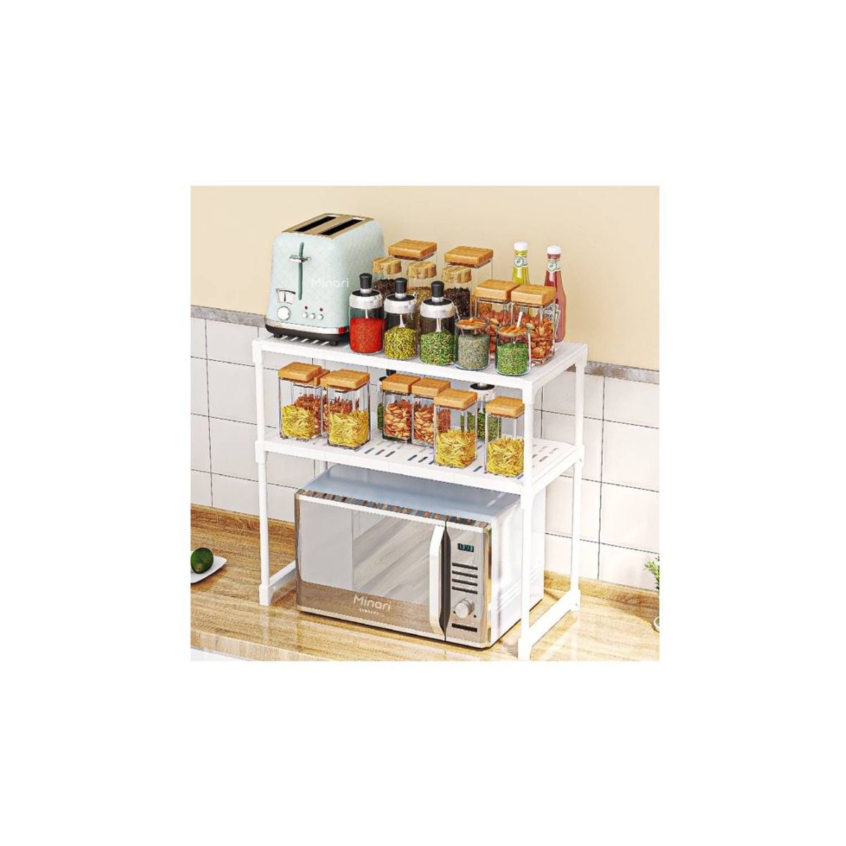 GENERICO - Estante Organizador para Microondas Multifuncional