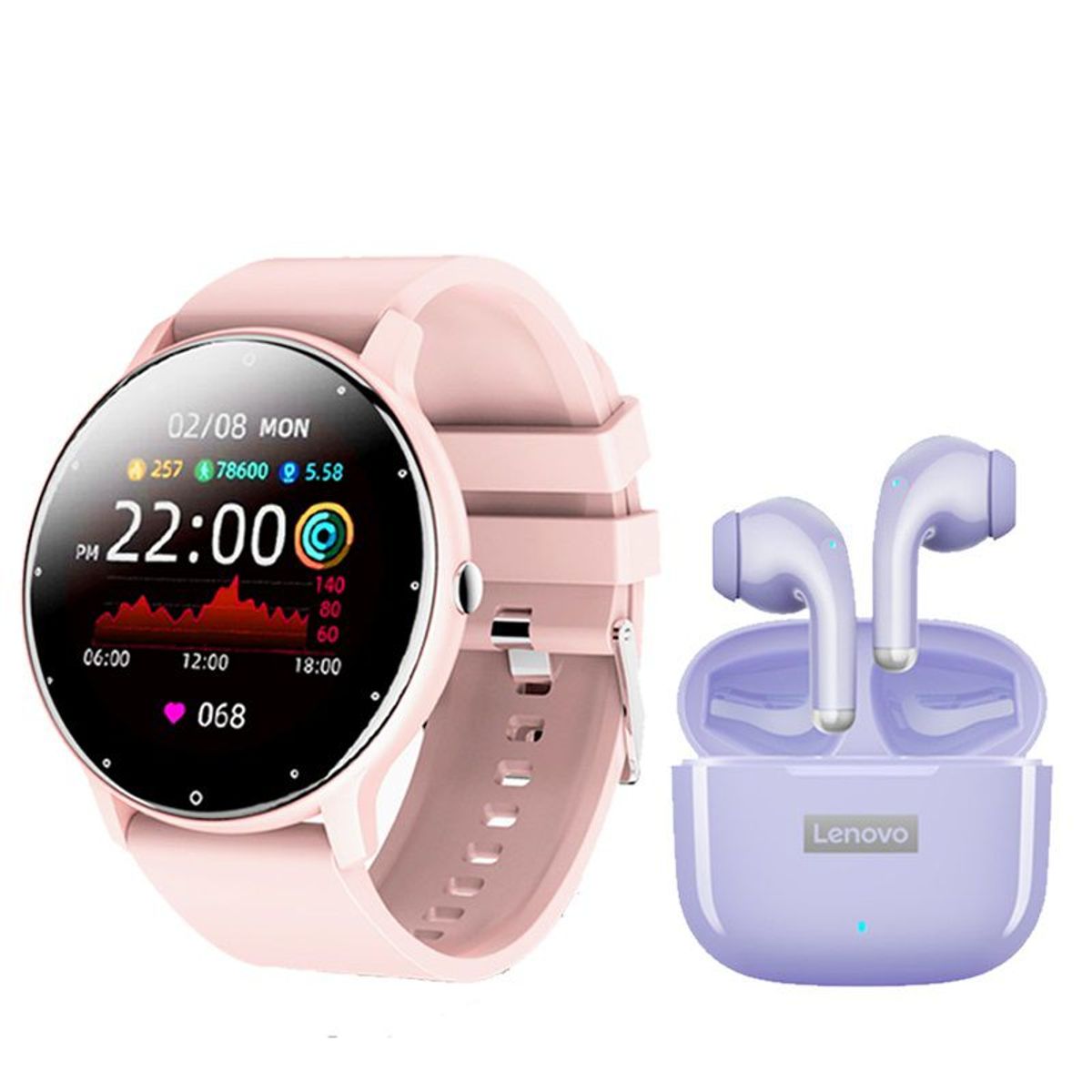 LENOVO - Audífonos Lenovo LP40 Pro Tws y Toumi Fit 2 watch Reloj inteligente