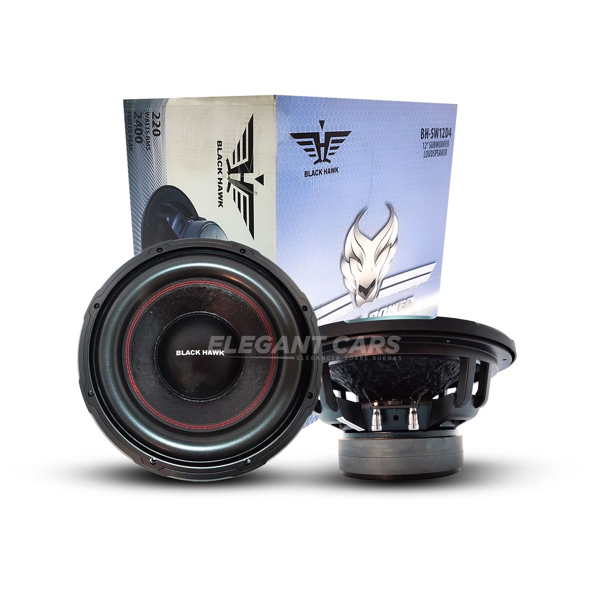 BLACK HAWK - Subwoofer Black Hawk 12 Alta Potencia Bh-sw12d4 2400w